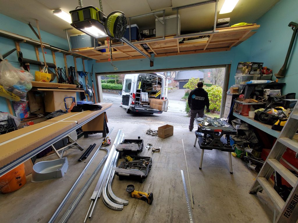 Doorace Crew at Work in Garage