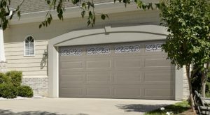 grey color with Celtic pattern garage door