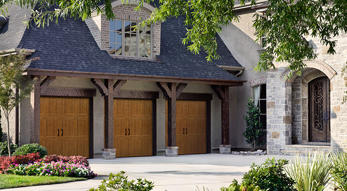 three carriage house garage door